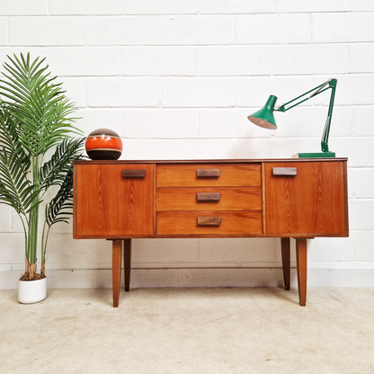 Vintage Mid Century Danish Design Sideboard Credenza
