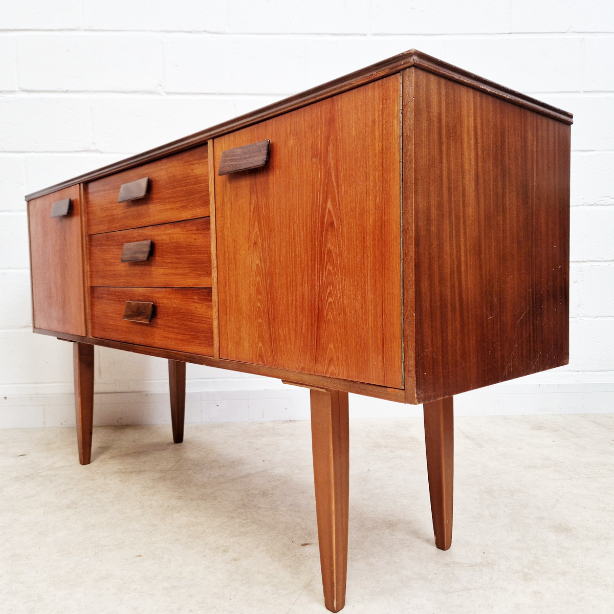 Vintage Mid Century Danish Design Sideboard Credenza