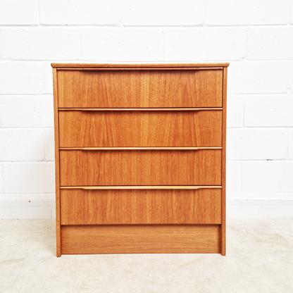 Steens of Denmark Vintage Danish Mid Century Medium Teak Chest of Drawers Set
