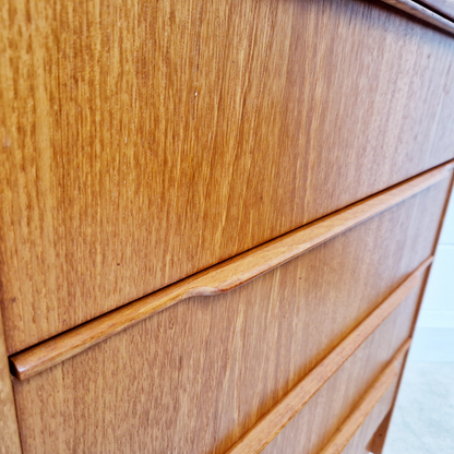 Steens of Denmark Vintage Danish Mid Century Medium Teak Chest of Drawers Set