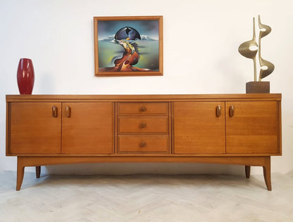 Greaves & Thomas Vintage 1960s Mid Century Danish Design Long Sideboard Buffet Credenza