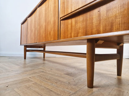 A.H. McIntosh Vintage Mid Century Danish Design Golden Teak Sideboard Buffet Credenza