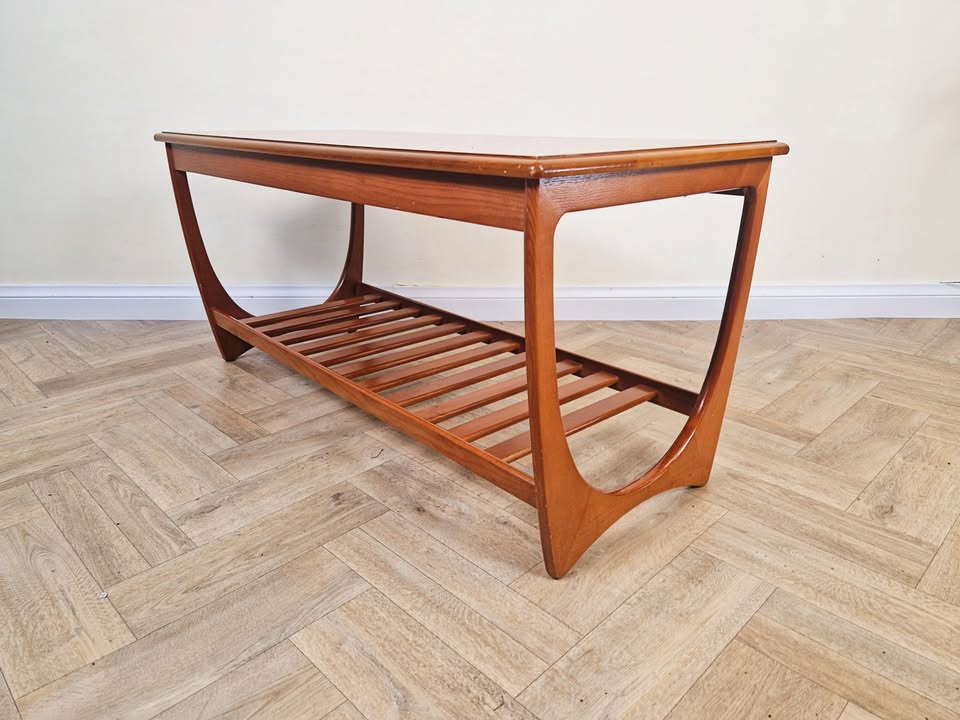 V. Wilkins For G Plan Brasillia Vintage Mid Century Solid Teak Coffee Table
