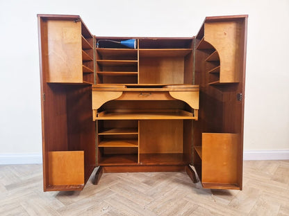 Mummenthaler & Meier Switzerland 1960's Vintage 'Magic Box' Folding Desk Sideboard