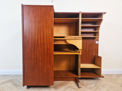 Mummenthaler & Meier Switzerland 1960's Vintage 'Magic Box' Folding Desk Sideboard