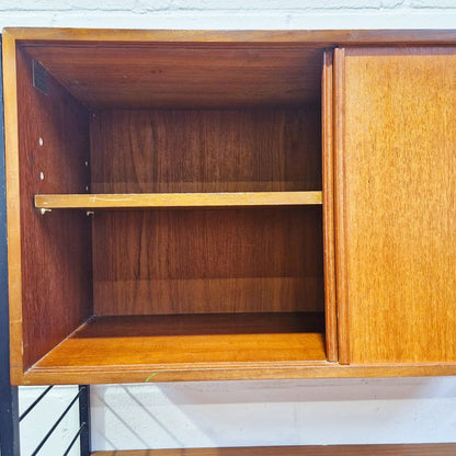 Staples Ladderax Vintage 1960s Mid Century 3 Bay Danish Design Cabinet Sideboard Shelf System