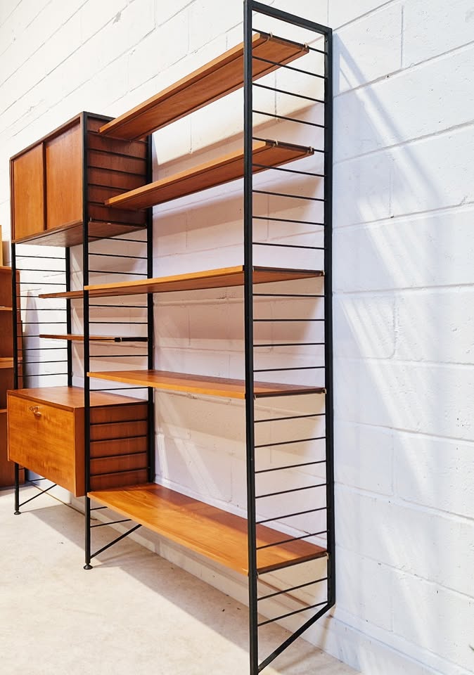 Staples Ladderax Vintage 1960s Mid Century 2 Bay Danish Design Cabinet Sideboard Shelf System (Copy)