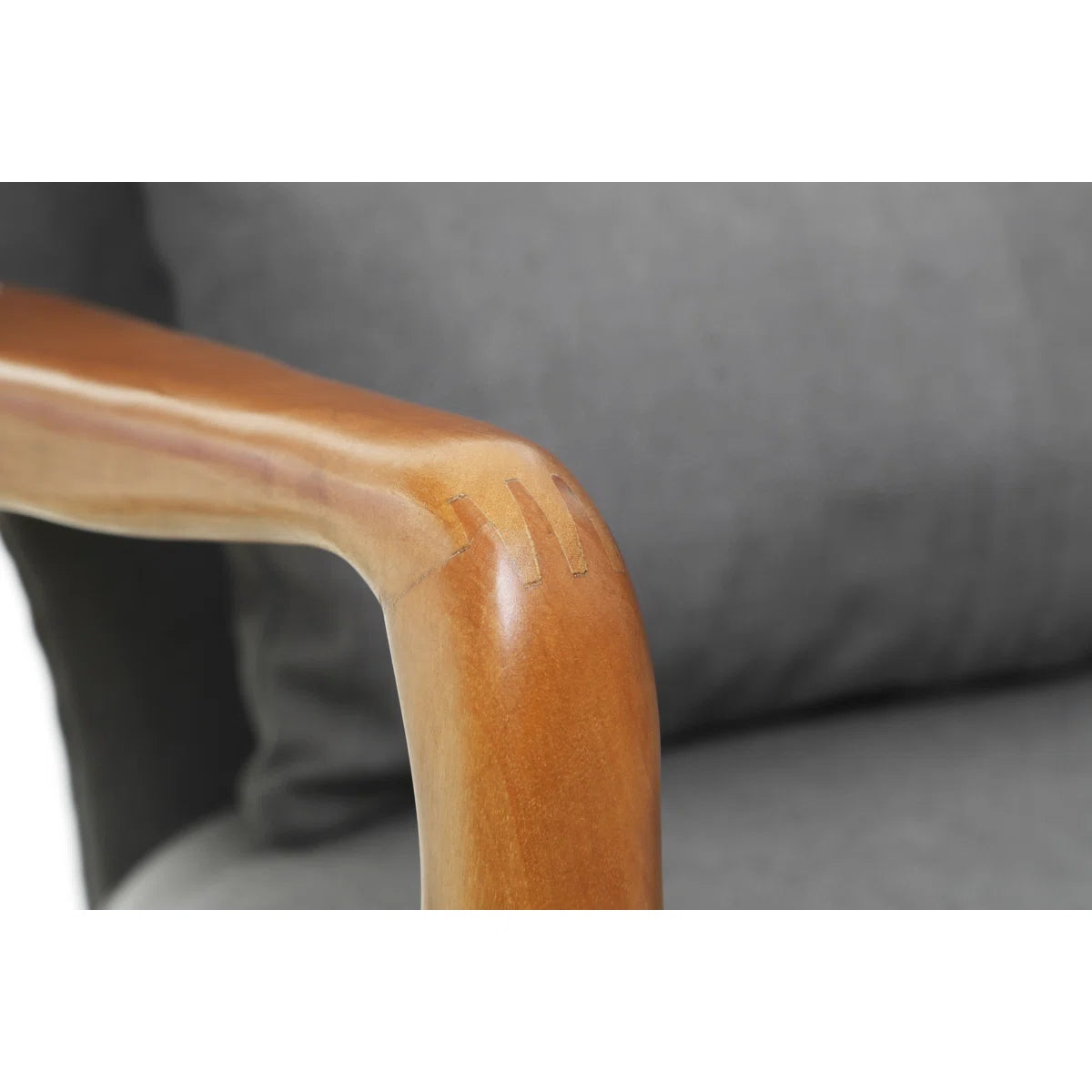 Mid Century Modern Solid Birch Nordic Design 2 Seater Lounge Chair Sofa