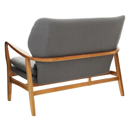 Mid Century Modern Solid Birch Nordic Design 2 Seater Lounge Chair Sofa