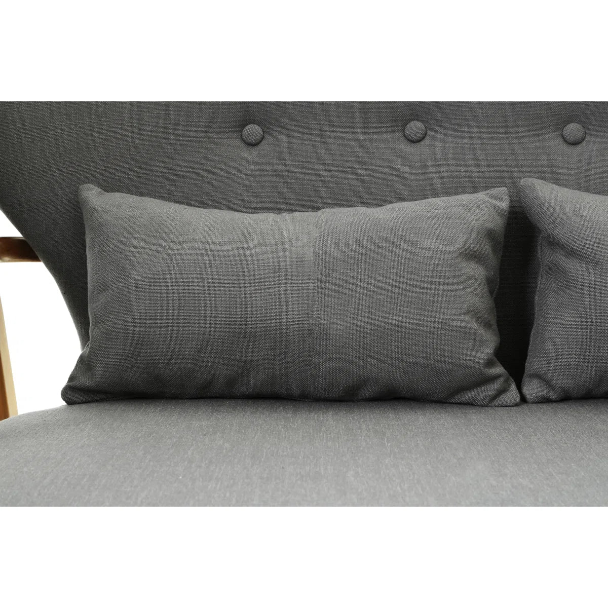 Mid Century Modern Solid Birch Nordic Design 2 Seater Lounge Chair Sofa