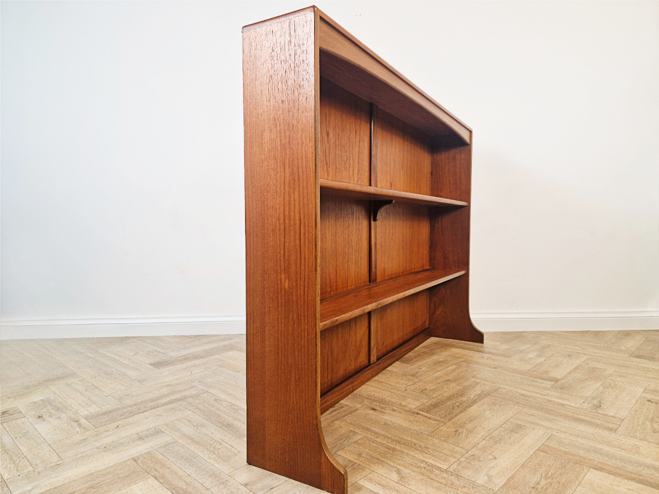G Plan Fresco Vintage Mid Century Solid Teak Danish Design Double Bookcase