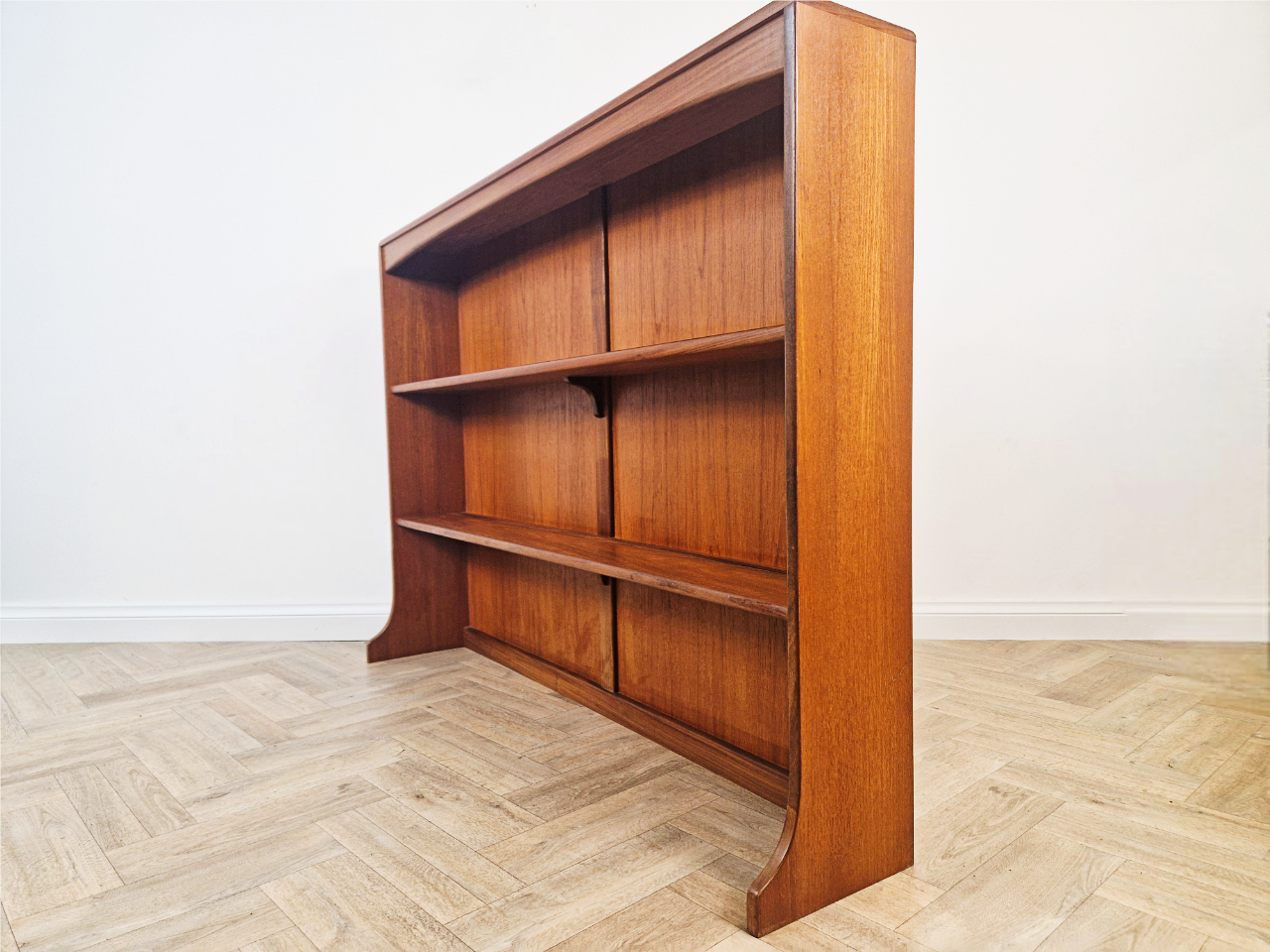 G Plan Fresco Vintage Mid Century Solid Teak Danish Design Double Bookcase