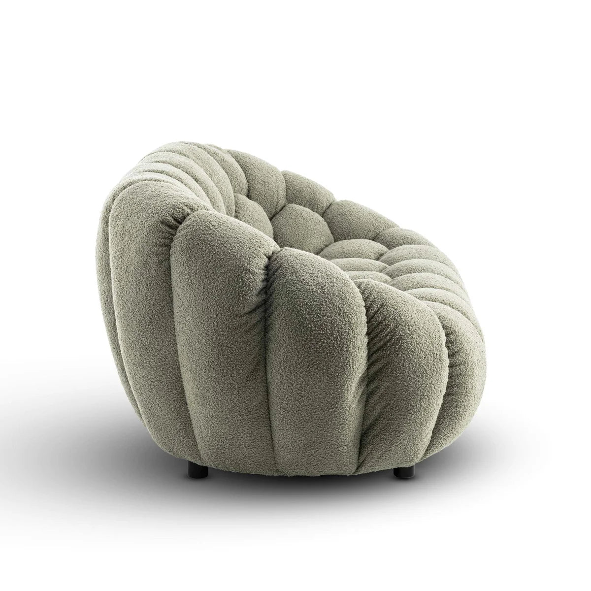Nordic Design Low Level 2 Seater Boucle Bosun Lounge Accent Sofa