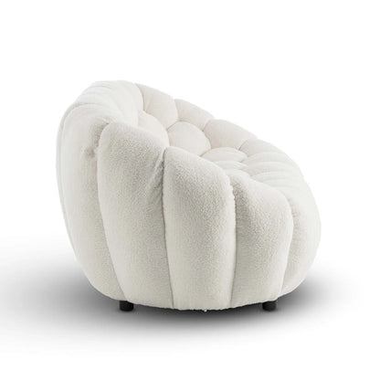 Nordic Design Low Level 2 Seater Boucle Bosun Lounge Accent Sofa
