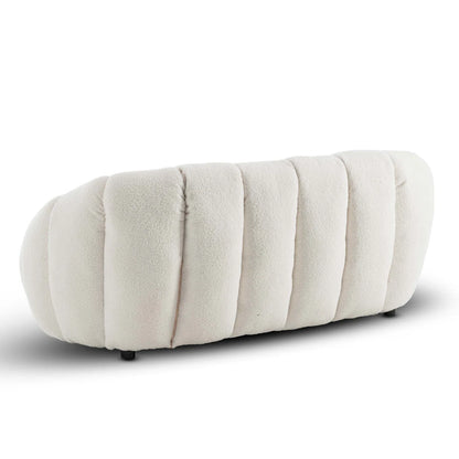 Nordic Design Low Level 2 Seater Boucle Bosun Lounge Accent Sofa