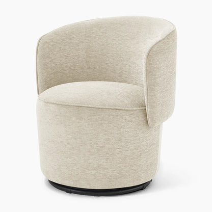 Mid Century Modern Cylindrical Accent Lounge Bedroom Armchairs - Set of 2 Chairs
