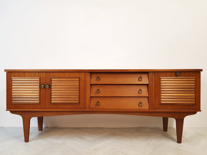 Vintage Mid Century 1960s Danish Design Long Sideboard Buffet Credenza