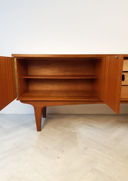 Vintage Mid Century 1960s Danish Design Long Sideboard Buffet Credenza