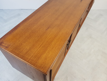 Vintage Mid Century 1960s Danish Design Long Sideboard Buffet Credenza