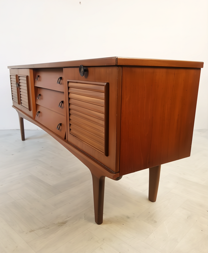 Vintage Mid Century 1960s Danish Design Long Sideboard Buffet Credenza