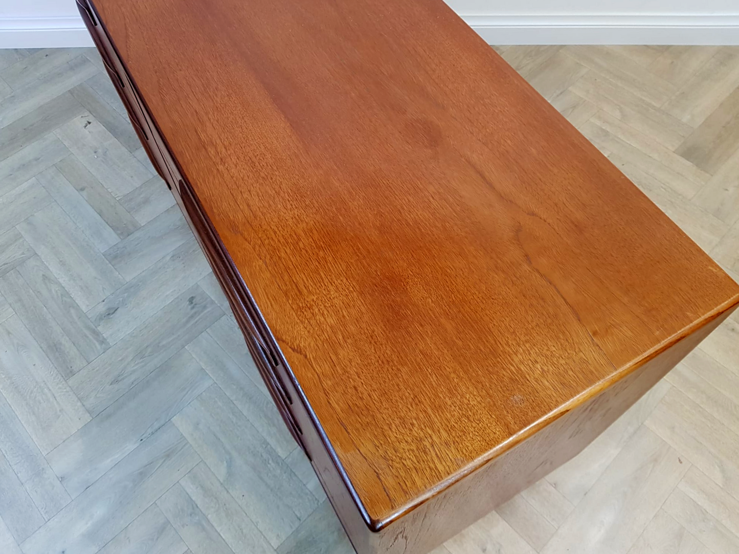 G Plan Fresco Red Label Vintage Mid Century Solid Teak Double Chest of Drawers Sideboard