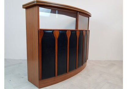 Mint Vintage Mid Century Danish Design Teak & Leather Sideboard Drinks Cocktail Bar