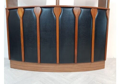 Mint Vintage Mid Century Danish Design Teak & Leather Sideboard Drinks Cocktail Bar