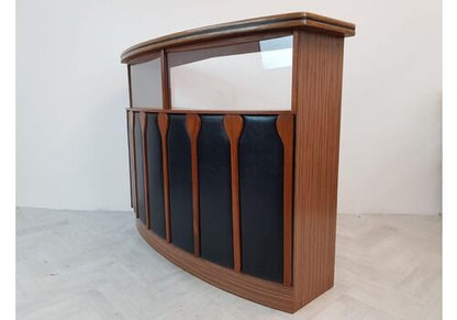Mint Vintage Mid Century Danish Design Teak & Leather Sideboard Drinks Cocktail Bar