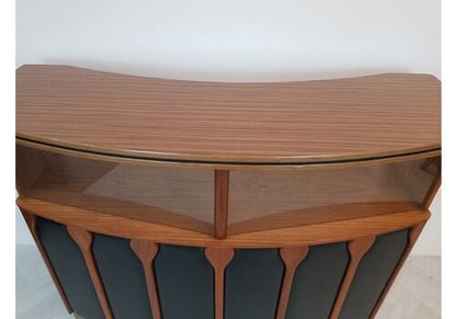 Mint Vintage Mid Century Danish Design Teak & Leather Sideboard Drinks Cocktail Bar