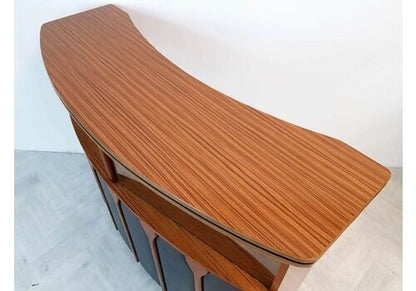 Mint Vintage Mid Century Danish Design Teak & Leather Sideboard Drinks Cocktail Bar