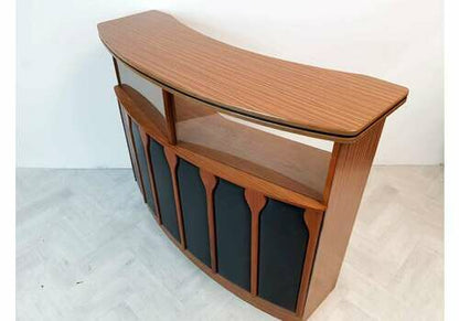 Mint Vintage Mid Century Danish Design Teak & Leather Sideboard Drinks Cocktail Bar