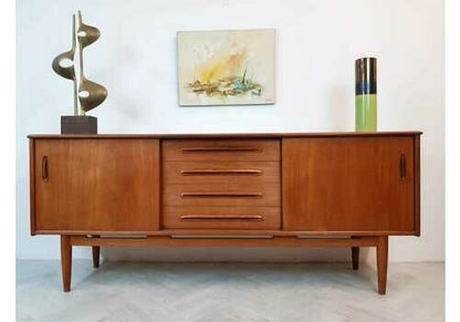 Nils Jonsson for Troeds Vintage 1960s Pyramid Teak Swedish Sideboard Buffet Credenza