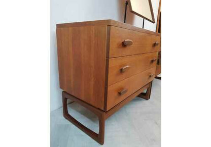 VB Wilkins for G Plan Egomme Gold Label 1960s Vintage Mid Century Modular Teak Desk Dressing Table