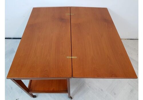 Vintage Mid Century Medium Teak Metamorphic Coffee Table Entertainment Trolley