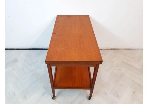 Vintage Mid Century Medium Teak Metamorphic Coffee Table Entertainment Trolley